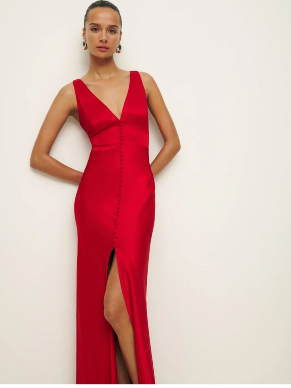 Reformation Elaina Satin Dress